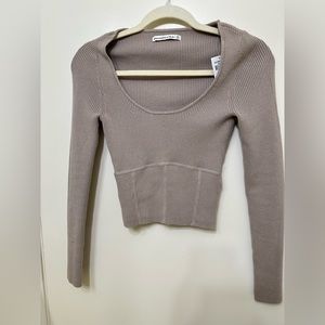Abercrombie Scoopneck corset sweater top